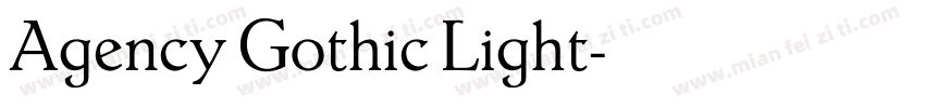 Agency Gothic Light字体转换